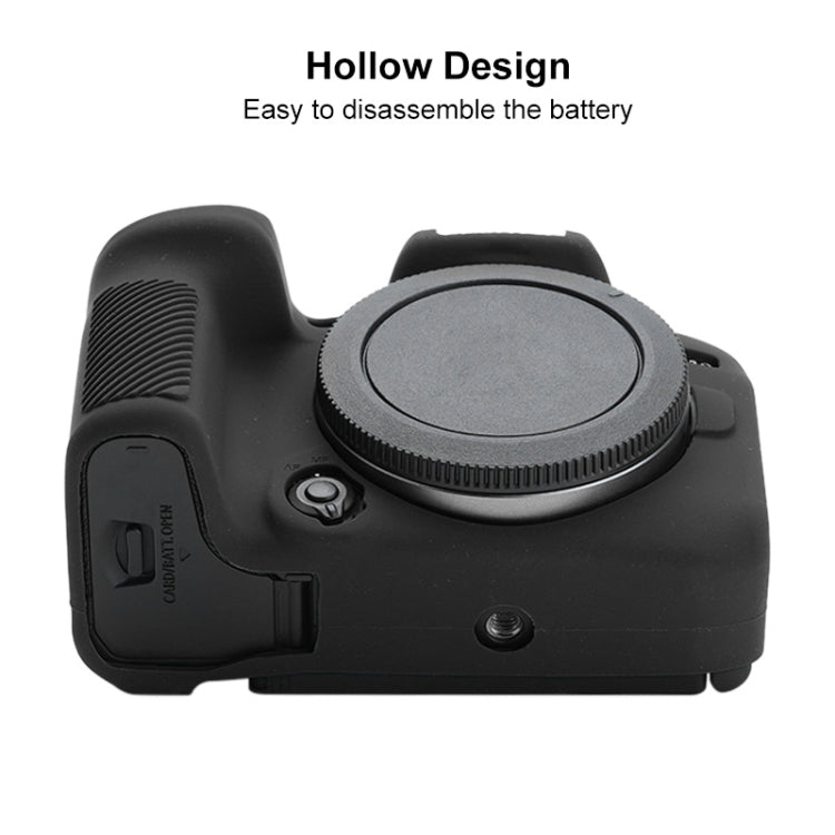 For Canon EOS R10 Soft Silicone Protective Case (Black)