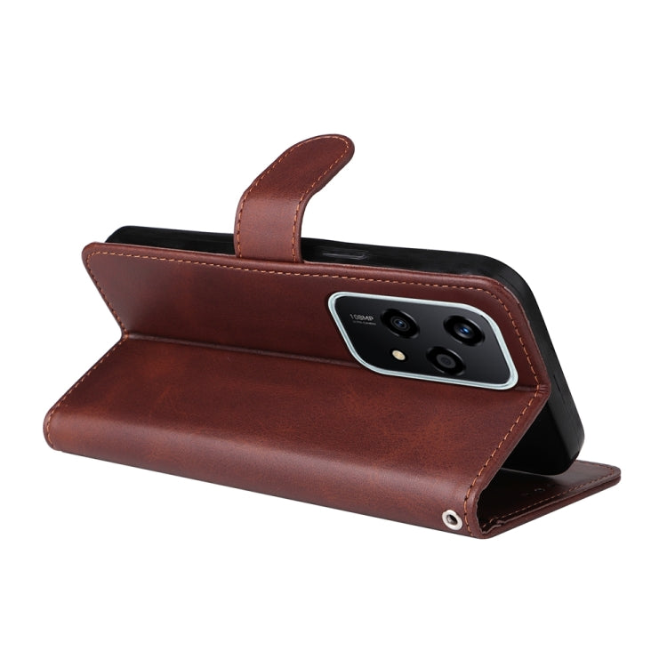 For Honor 200 Lite Global Classic Calf Texture Flip Leather Phone Case(Brown)