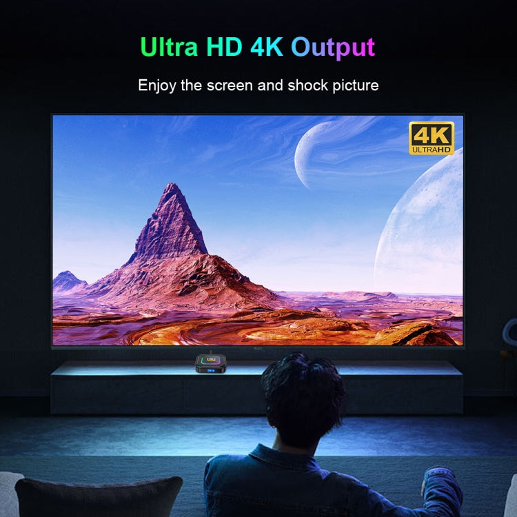 HK1 RBOX K8 8K Android 13.0 Smart TV Box with Remote Control, 2GB+16GB, RK3528 Quad-Core(US Plug)