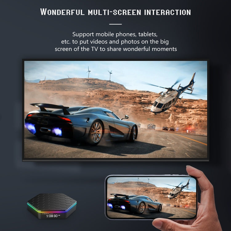 T95Z Plus 8K WiFi6 Android 12.0 Smart TV Box with Remote Control, 4GB+64GB, Allwinner H618 Quad-Core(EU Plug)