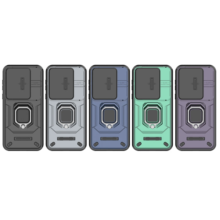 For Huawei Pura 70 Ultra Sliding Camshield TPU + PC Shockproof Phone Case with Holder(Black)