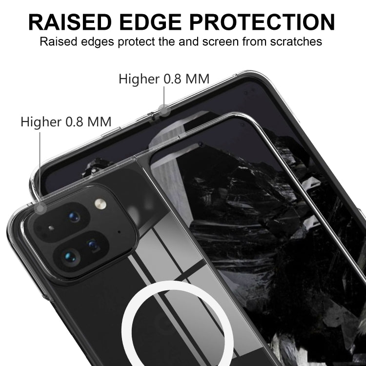 For Google Pixel 9 Pro Fold Scratchproof PC Transparent MagSafe Phone Case
