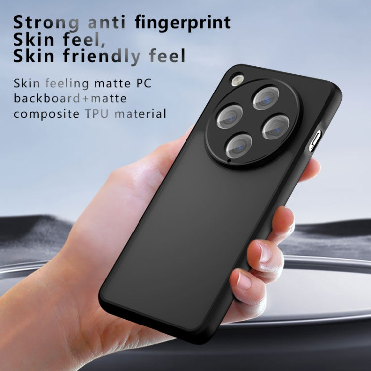 For OPPO Find X8 Pro Armor Precise Hole PC Hybrid TPU Phone Case(Frosted Black)