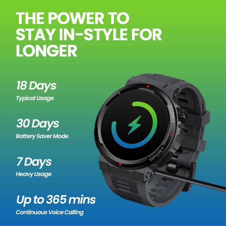 Zeblaze Ares 3 Plus 1.43 inch Fitness & Wellness Smart Watch Supports 24H Wellness Tracking(Lava Black)