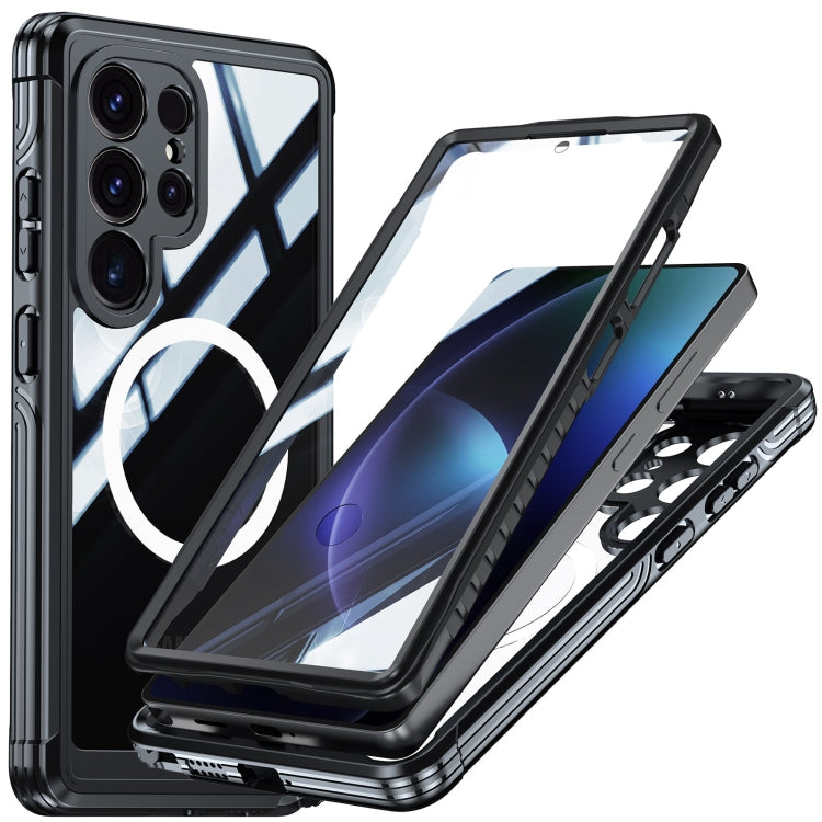 For Samsung Galaxy S25 Ultra 5G RedPepper Tempered Glass MagSafe Phone Case(Black)