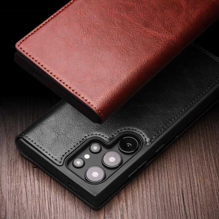 For Samsung Galaxy S25+ 5G QIALINO Genuine Leather Phone Case(Brown)