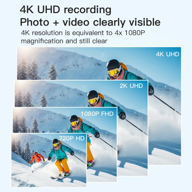 H88 4K Thumb Sports Camera Mini WiFi Camera, Specification:Standard Version(Black)
