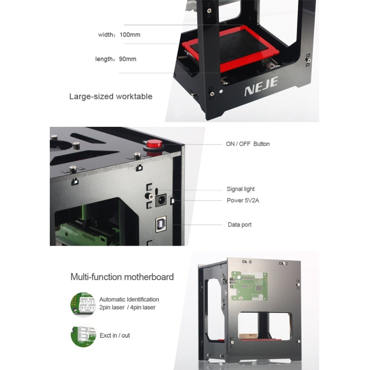 NEJE DK-8-KZ 1500mW USB DIY Laser Engraver Carving Machine