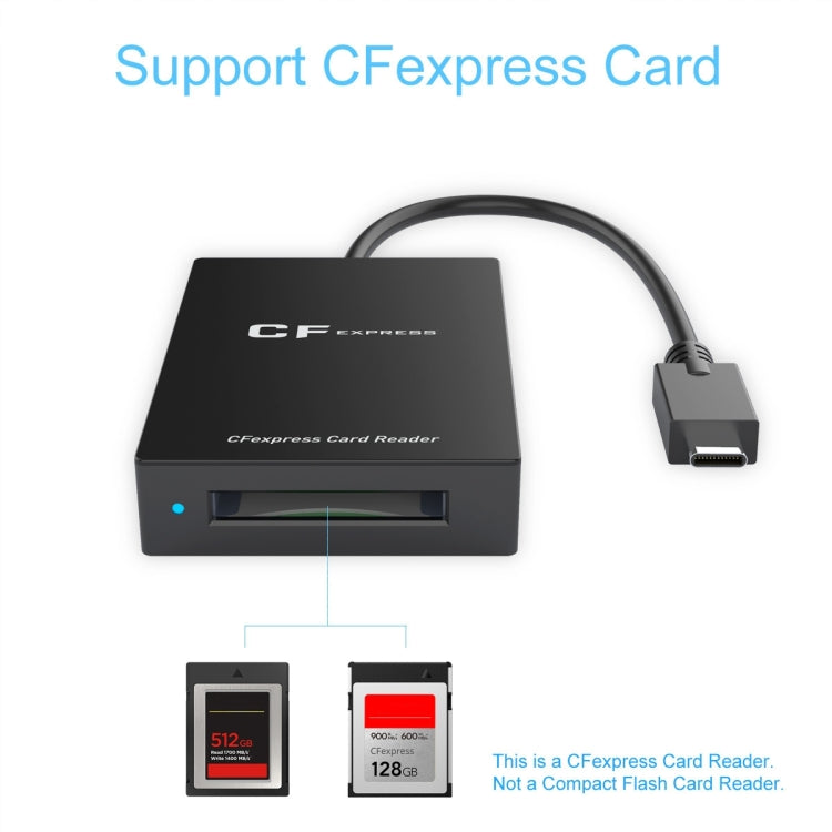 Rocketek CR315 USB3.1 Gen2 Type-C CFexpress Type B Card Reader(Black)