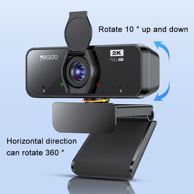 Yesido KM14 2K 4.0MP HD USB Webcam, Cable Length 1.5m