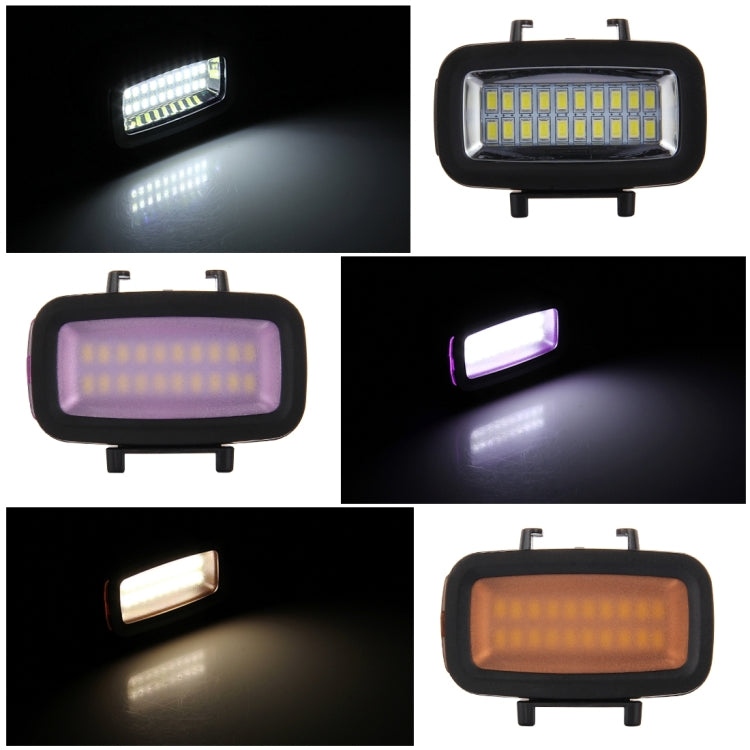 PULUZ 20 LEDs 40m Water-resistant IPX8 Studio Light Video & Photo Light with Hot Shoe Base Adapter & Quick Release Buckle & Long Screw & 2 x Filter Plates for GoPro HERO10 Black / HERO9 Black / HERO8 Black ... n /4 /3+ /3 /2 /1, Xiaoyi and Other Action Cameras