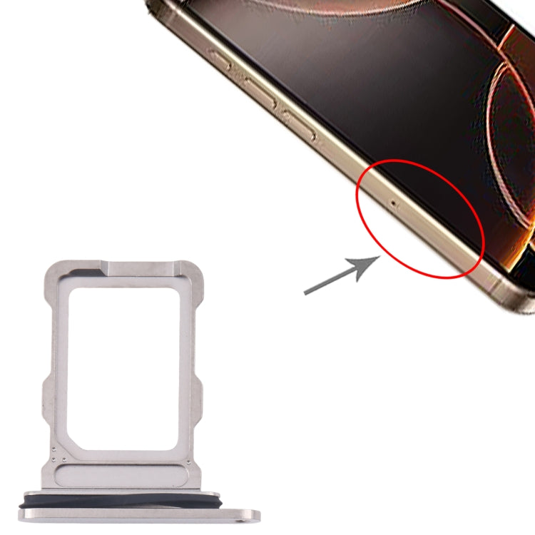 For iPhone 16 Pro Max SIM Card Tray (Titanium Color)