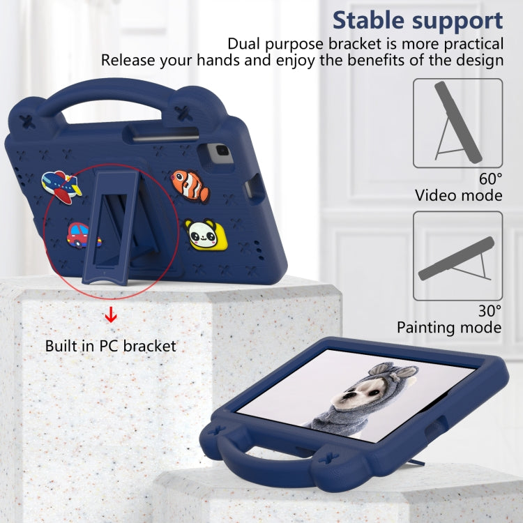 For Huawei MediaPad M5 8.4 Handle Kickstand Children EVA Shockproof Tablet Case(Navy Blue)