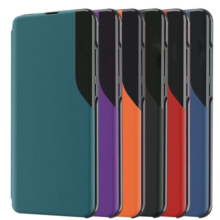 For Samsung Galaxy S25 5G Attraction Flip Holder Leather Phone Case(Indigo)