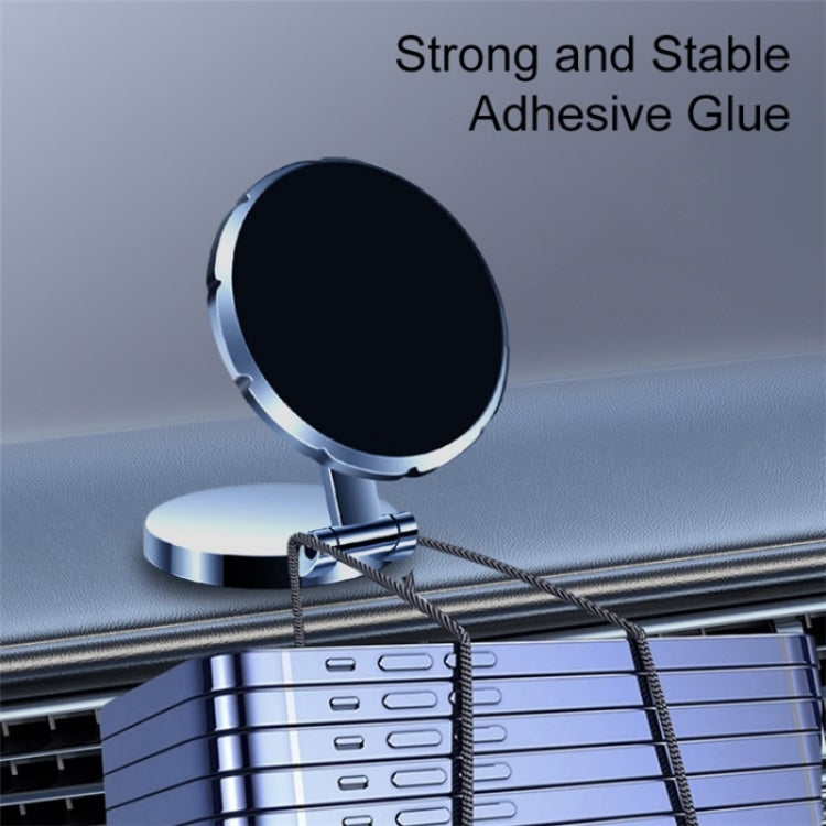 G158 360-Degree Rotating Metal Phone Stand Dashboard Folding Magnetic Car Mount(Gray)