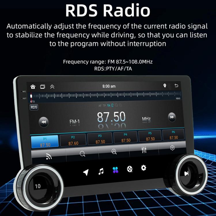 10.1 inch IPS Display + 2.5D Touch Screen Bluetooth FM Radio Car Navigation Machine, Memory: 2+64G