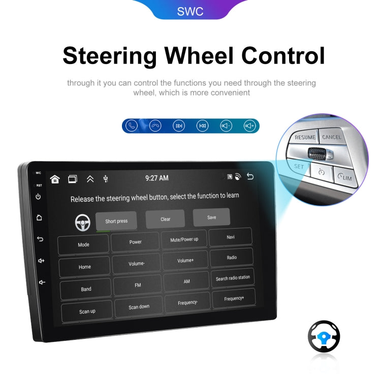 10.1 inch 6+128G Android Universal HD Large Screen Car Bluetooth Player Android GPS Navigation Integrated Machine(Standard+AHD Camera)