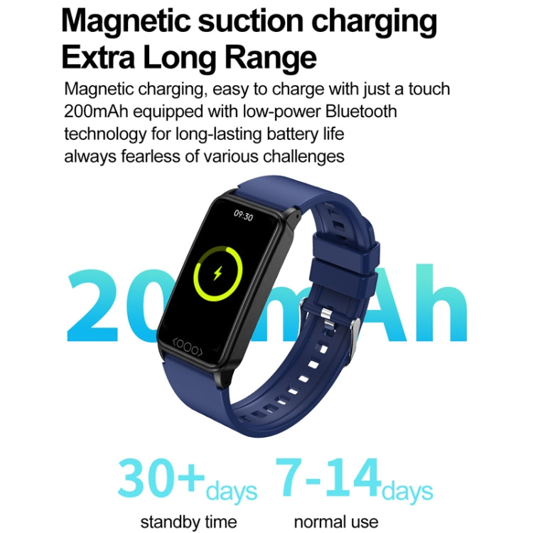 Uric Acid Blood Lipid Noninvasive Blood Sugar Heart Rate Oxygen Temperature Monitoring Smart Healthy Sports Bracelet(Black)