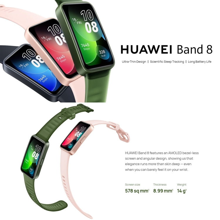 HUAWEI Band 8 Standard 1.47 inch AMOLED Smart Watch, Support Heart Rate / Blood Pressure / Blood Oxygen / Sleep Monitoring(Pink)