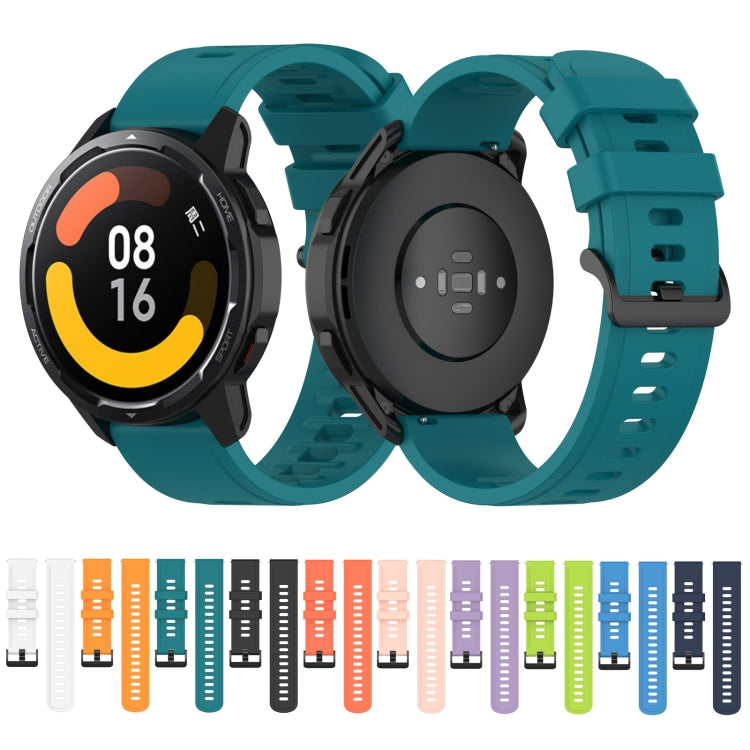 For Xiaomi Watch S1 Active / Watch Color 2 Solid Color Silicone Watch Band(Black)