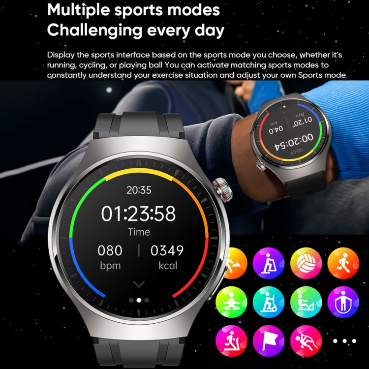 MT200 1.43 inch AMOLED IP67 Smart Call Watch, Support ECG/Body Temperature/Blood Glucose Monitoring(Black)