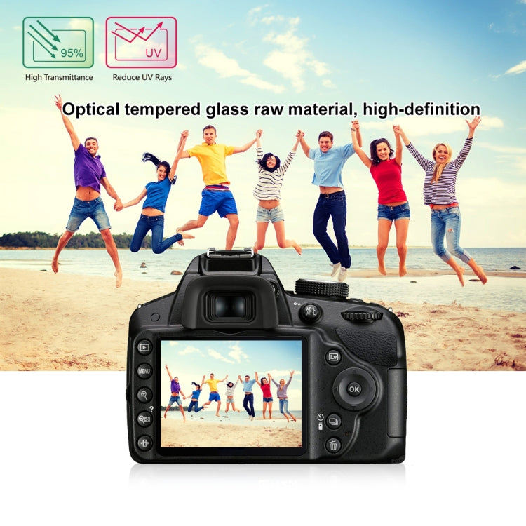 PULUZ 2.5D 9H Tempered Glass Film for Nikon D3200, Compatible with D3100 / D3300 / D3400 / AW130S / W300, Canon SX410 / SX400 / SX430 / SX510 / SX500 / SX530 / SX170, Pentax K50 / K30 / K5 / K7 / K-01 / Samsung WB10