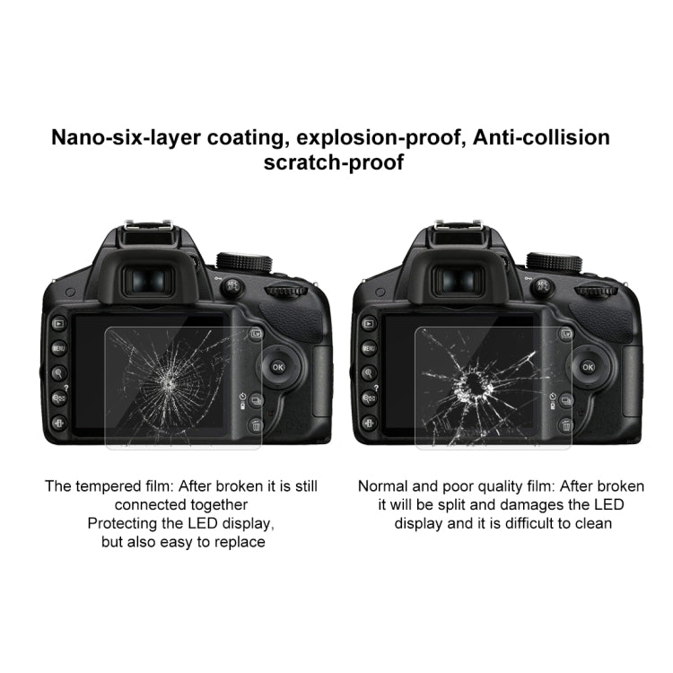 PULUZ 2.5D 9H Tempered Glass Film for Nikon D3200, Compatible with D3100 / D3300 / D3400 / AW130S / W300, Canon SX410 / SX400 / SX430 / SX510 / SX500 / SX530 / SX170, Pentax K50 / K30 / K5 / K7 / K-01 / Samsung WB10