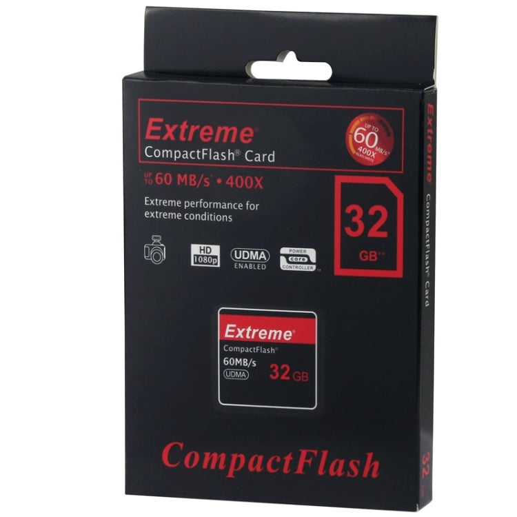 32GB Extreme Compact Flash Card, 400X Read Speed, up to 60 MB/S (100% Real Capacity)
