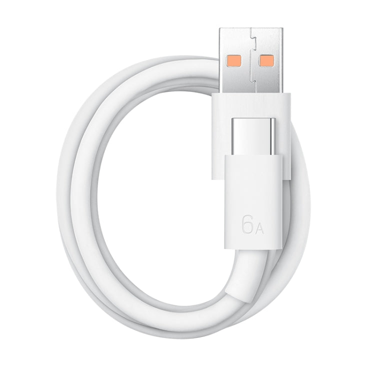 Original Huawei CC790 USB Type-A to USB-C / Type-C Interface 6A Data Cable, Cable Length: 1m(White)