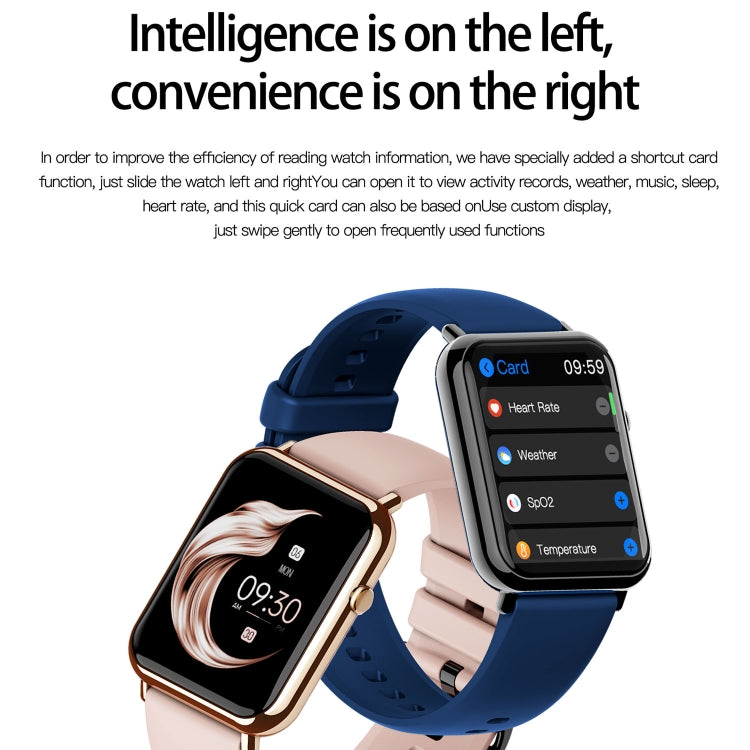 Q19 Pro IP67 Water-resistant 1.69 inch Smartwatch(Gold+Burgundy)