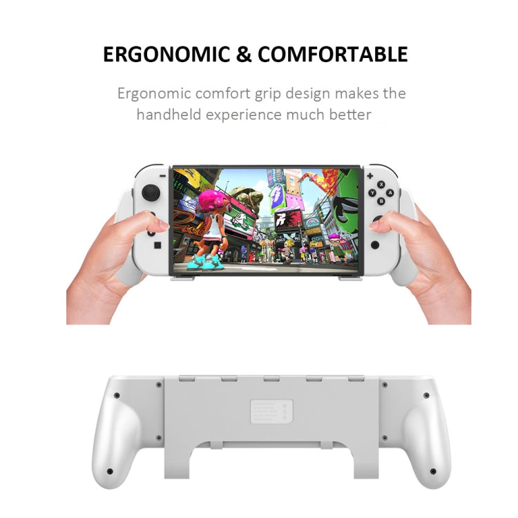 JYS NS218 Multifunctional Game Console Integrated Protective Case With Grip For Switch OLED(White)