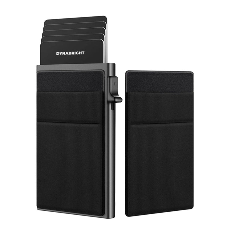 Slim Metal Wallet Pop Up Credit Card Holder RFID Blocking Men Business Card Clip(Black)