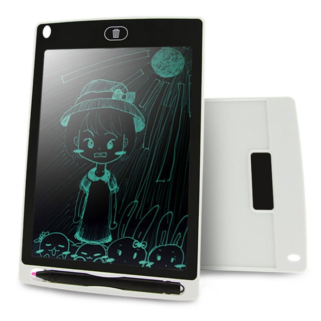 Portable 8.5 inch LCD Writing Tablet Drawing Graffiti Electronic Handwriting Pad Message Graphics Board Draft Paper with Writing Pen(White)
