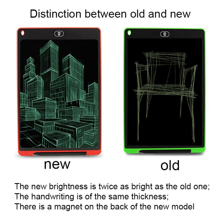 Portable 12 inch LCD Writing Tablet Drawing Graffiti Electronic Handwriting Pad Message Graphics Board Draft Paper with Writing Pen(Green)