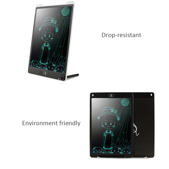 Portable 12 inch LCD Writing Tablet Drawing Graffiti Electronic Handwriting Pad Message Graphics Board Draft Paper with Writing Pen(Red)