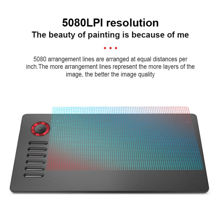 VEIKK A15PRO 10x6 inch 5080 LPI Type-C Interface Smart Touch Electronic Graphic Tablet (Grey)