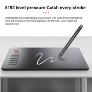 VEIKK A15PRO 10x6 inch 5080 LPI Type-C Interface Smart Touch Electronic Graphic Tablet (Red)