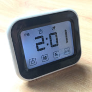 Kitchen Timer Digital Alarm Clock Large LCD Touch Screen Come with Night Light for Cooking Baking(White)