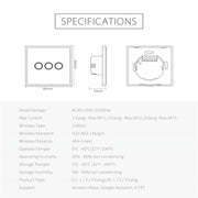 NEO NAS-SC03W Wireless WiFi EU Smart Light Control Switch 3Gang