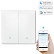 2 Buttons Intelligent Switch Smart Wall Switch (White) - Smart Switch by PMC TechLife | Online Shopping South Africa | PMC TechLife | Buy Now Pay Later Mobicred