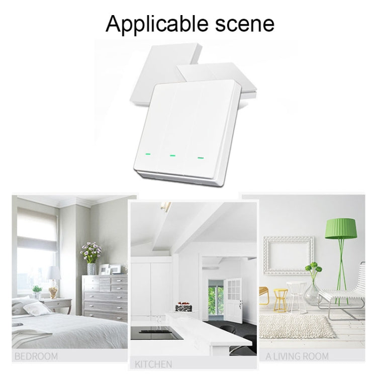 3 Buttons Intelligent Switch Smart Wall Switch (White)