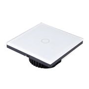 86mm 1 Gang Tempered Glass Panel Wall Switch Smart Home Light Touch Switch with RF433 Remote Controller, AC 110V-240V(Gold)