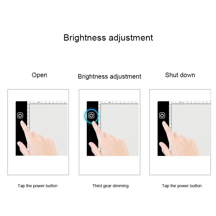3.5W 5V LED USB Three Level of Brightness Dimmable A4 Acrylic Scale Copy Boards Anime Sketch Drawing Sketchpad