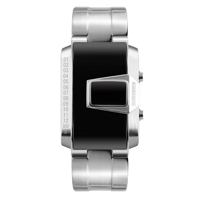 SKMEI 1179 Multifunctional Men Outdoor Sports Noctilucent Water-resistant LED Digital Watch(Silver)