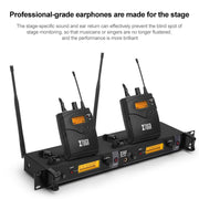 XTUGA IEM1200 Wireless Transmitter 4 Bodypack Stage Singer In-Ear Monitor System(EU Plug)