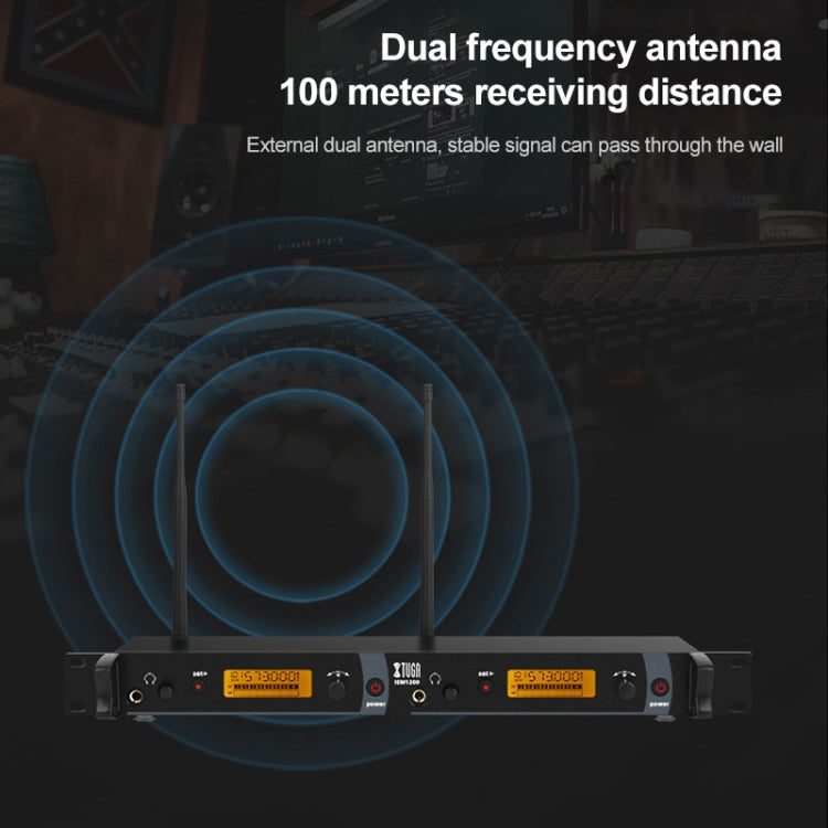 XTUGA IEM1200 Wireless Transmitter 4 Bodypack Stage Singer In-Ear Monitor System(EU Plug)