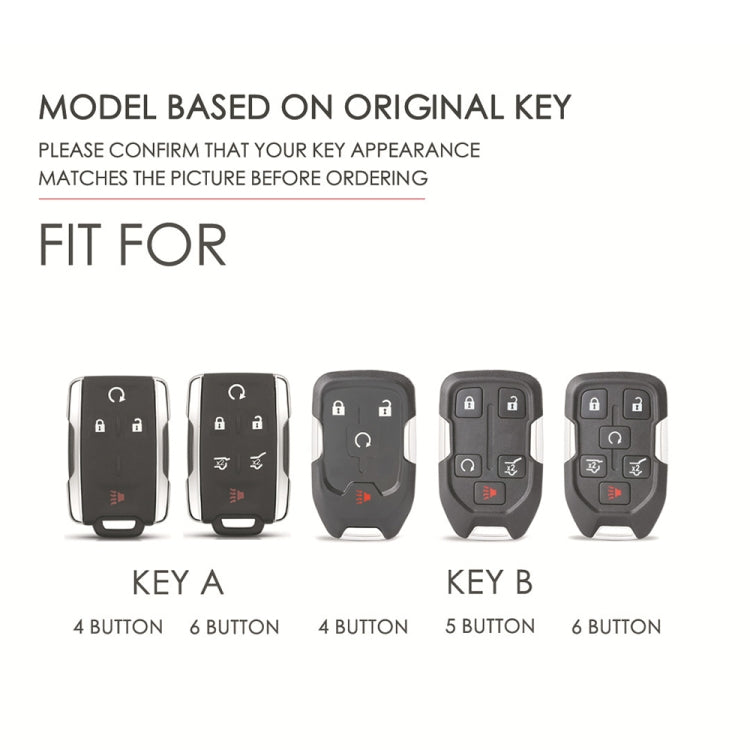 For Chevrolet GMC / Colorad 4-button C159 Car Key Leather Protective Case(Brown)