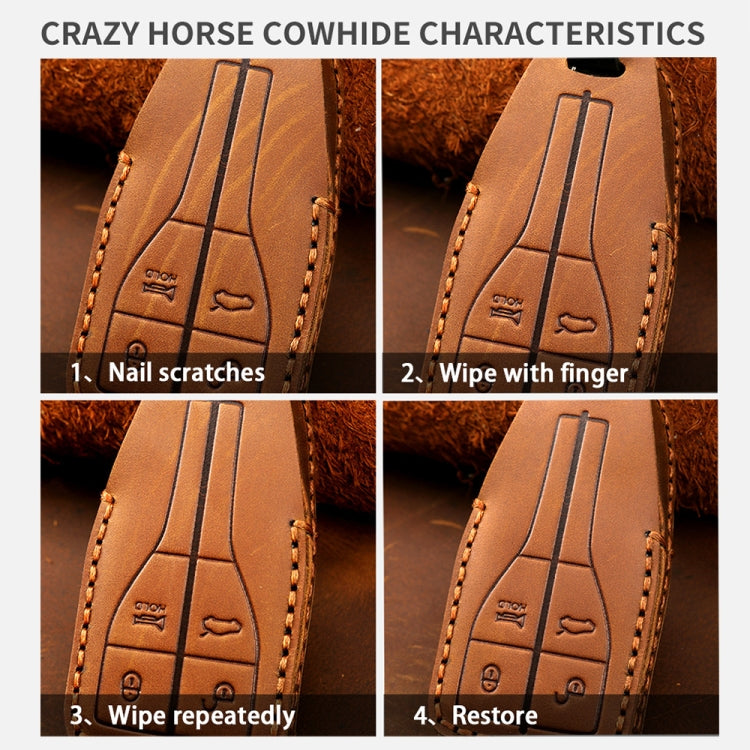 For Chevrolet GMC / Colorad 4-button C159 Car Key Leather Protective Case(Blue)