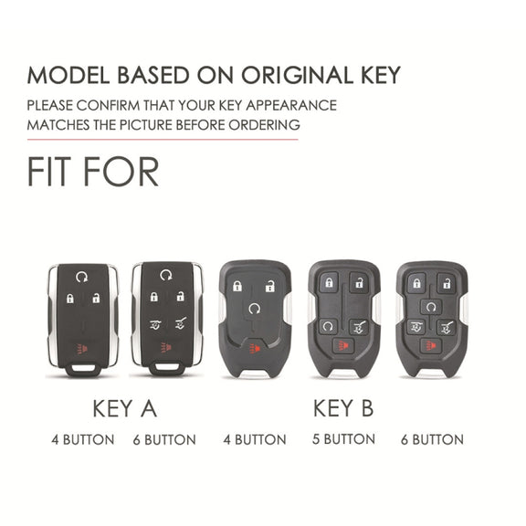 For Chevrolet GMC / Colorad 6-button C160 Car Key Leather Protective Case (Blue)
