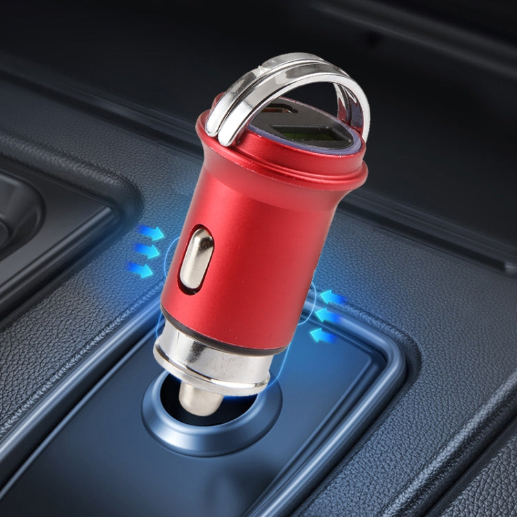 AR-CA08 12W 2A USB-C / Type-C + USB Ports Car Charger (Grey)
